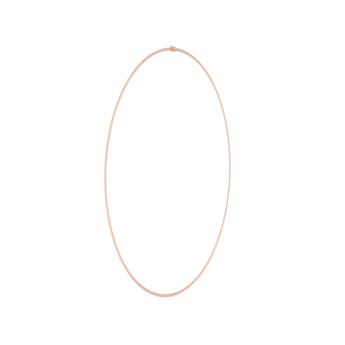 Sleek Minimal Curb Link Chain Necklace