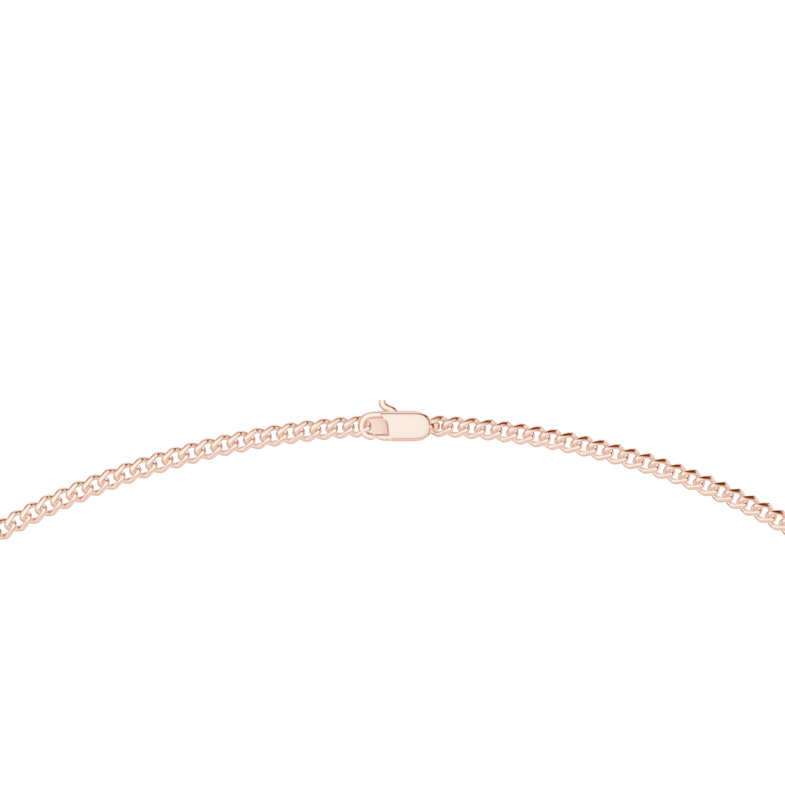 Sleek Minimal Curb Link Chain Necklace