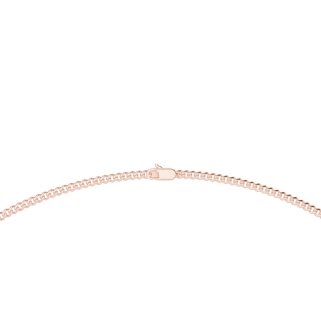 Sleek Minimal Curb Link Chain Necklace