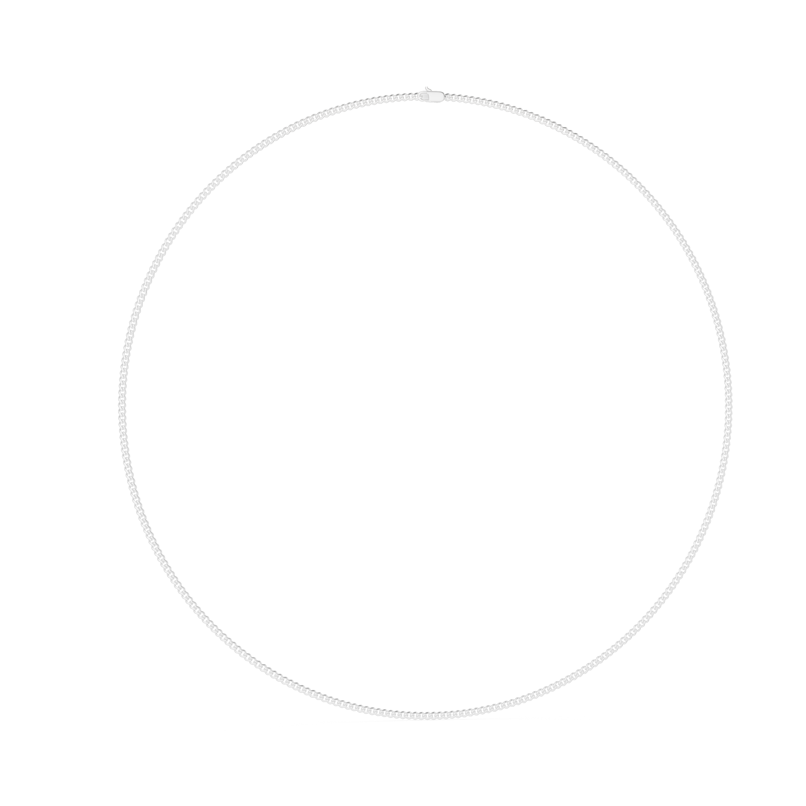 Sleek Minimal Curb Link Chain Necklace