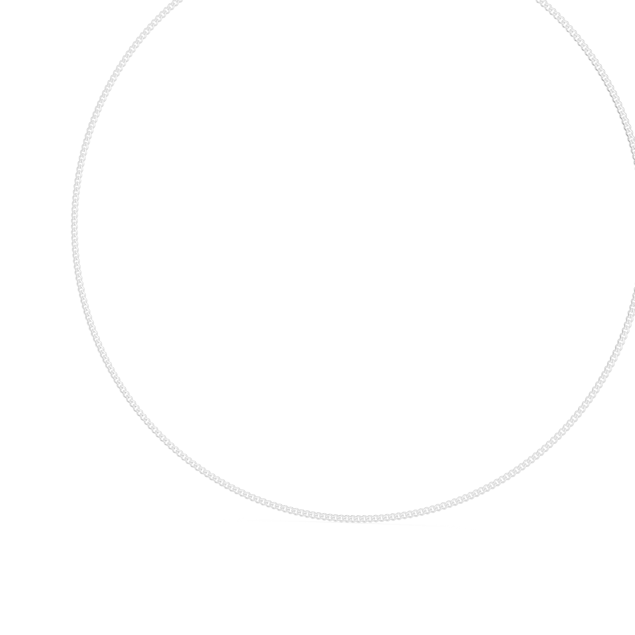Sleek Minimal Curb Link Chain Necklace
