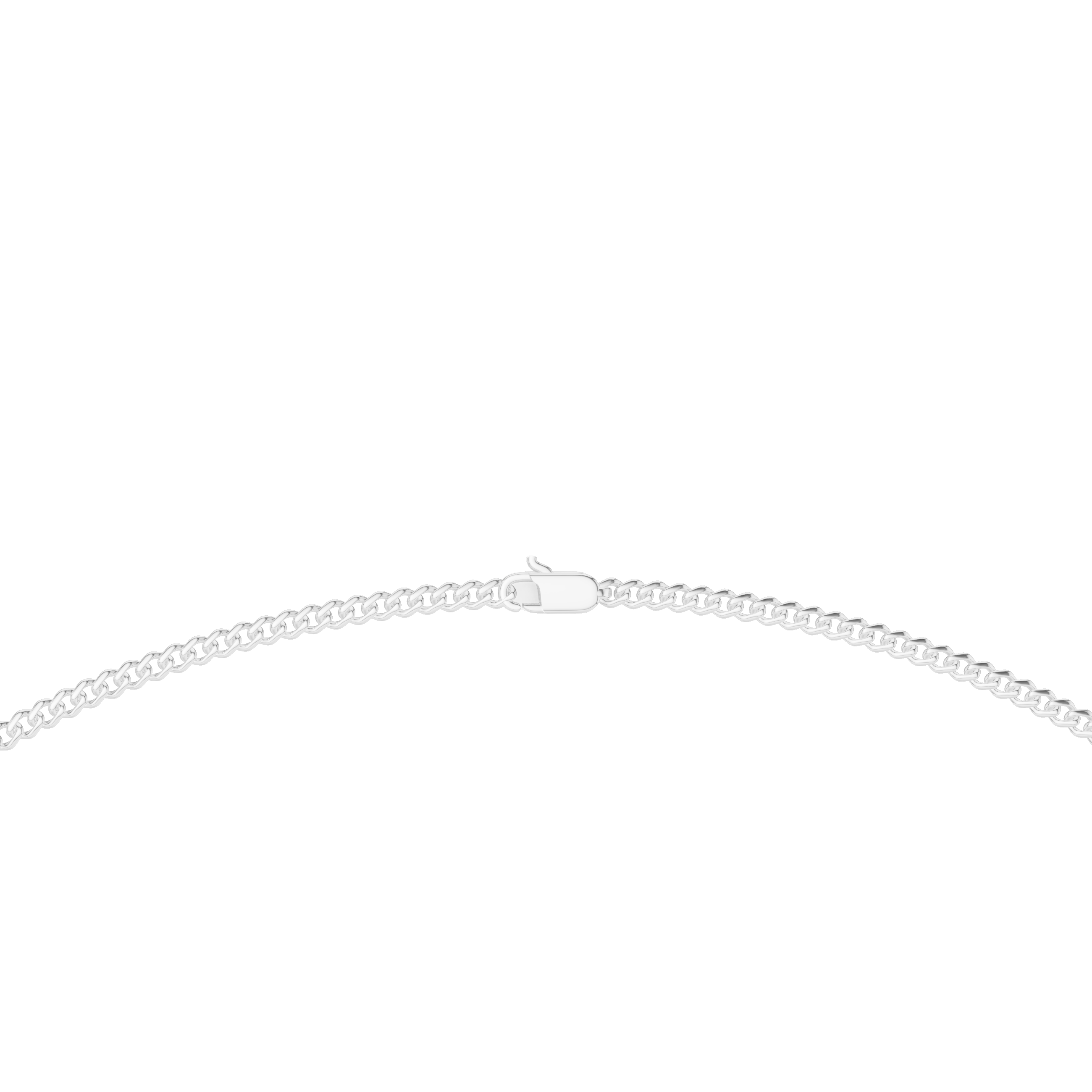Sleek Minimal Curb Link Chain Necklace