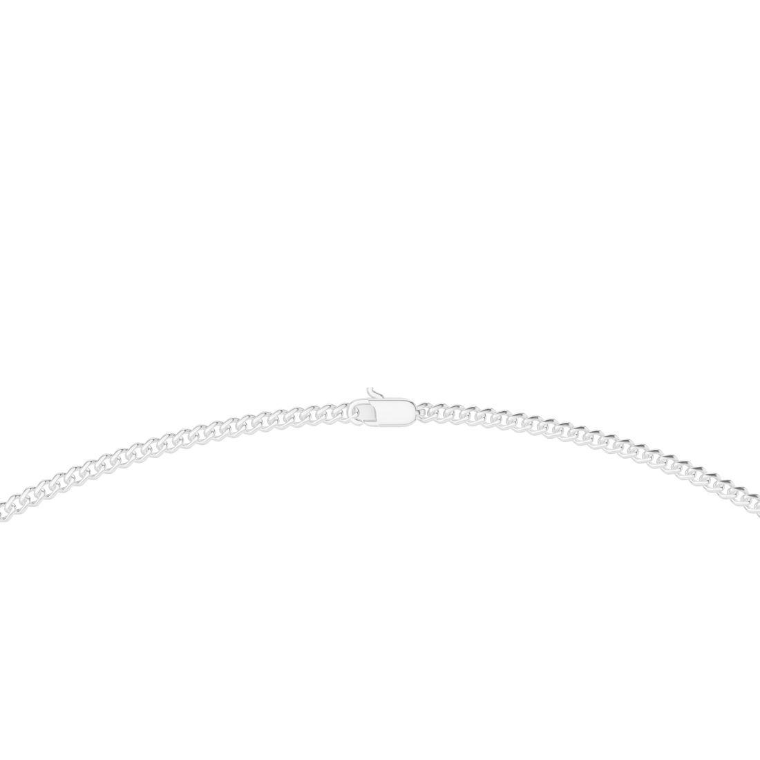 Sleek Minimal Curb Link Chain Necklace