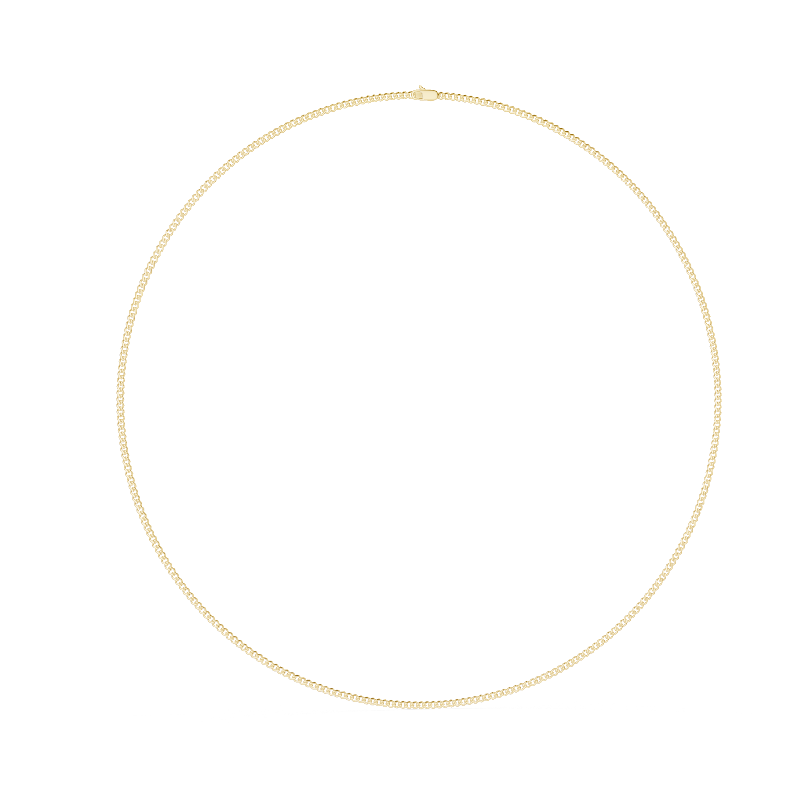 Sleek Minimal Curb Link Chain Necklace