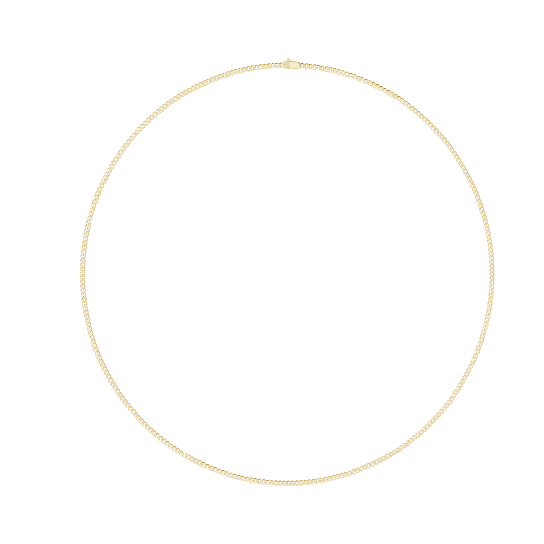 Sleek Minimal Curb Link Chain Necklace