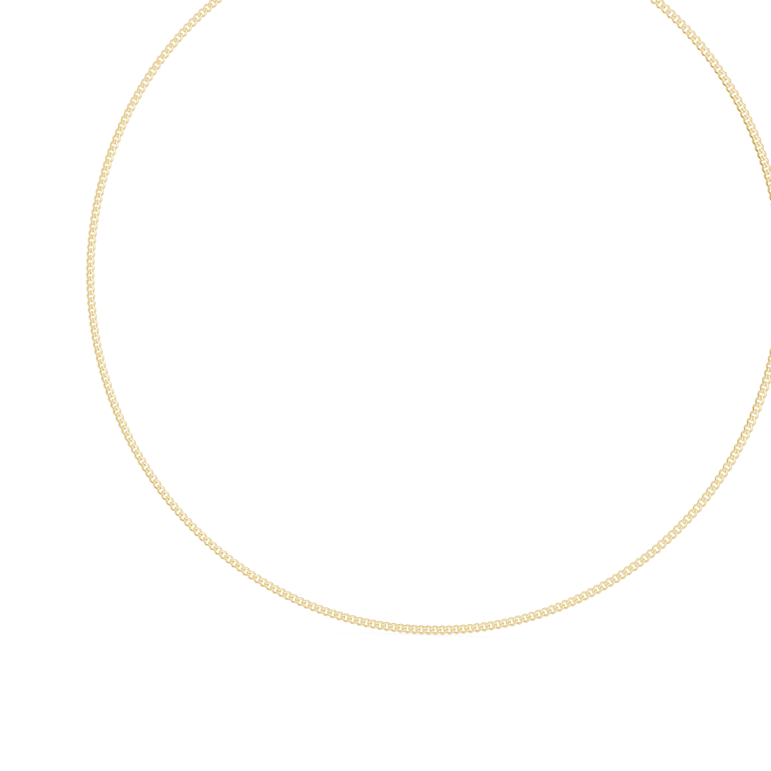 Sleek Minimal Curb Link Chain Necklace