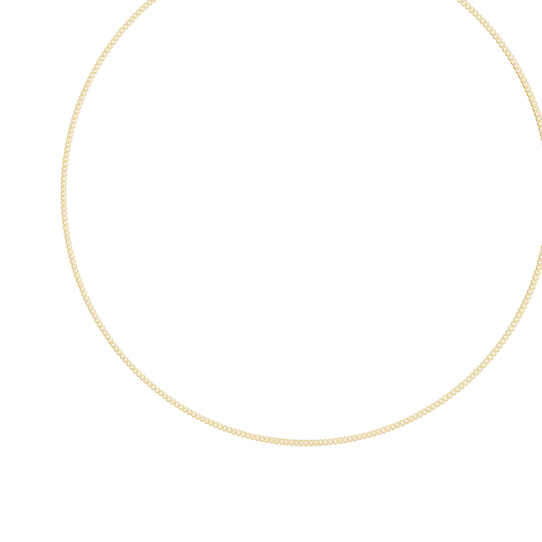 Sleek Minimal Curb Link Chain Necklace
