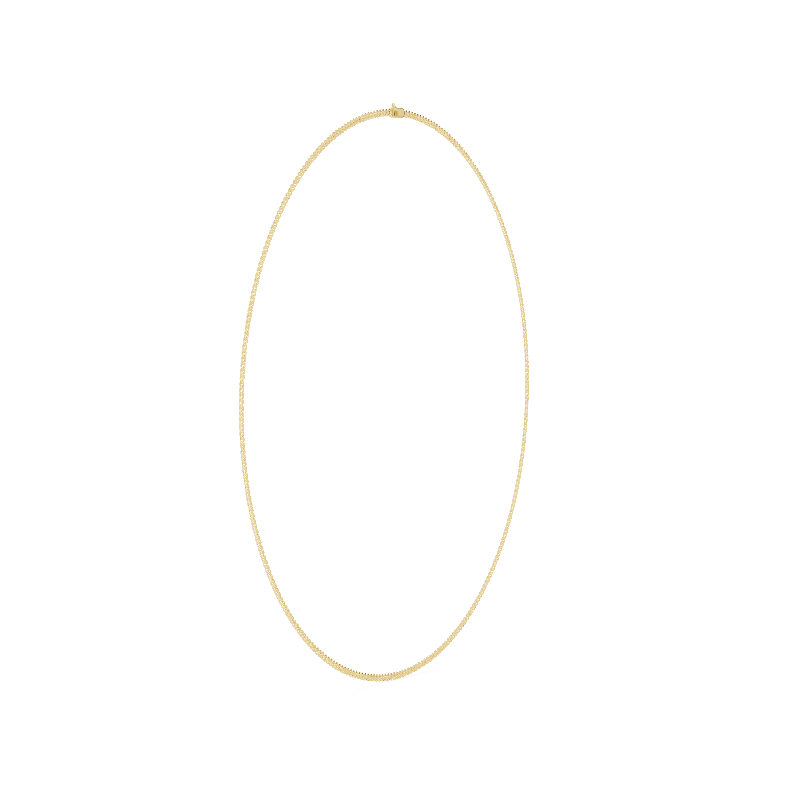 Sleek Minimal Curb Link Chain Necklace