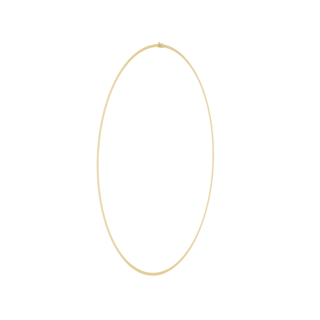 Sleek Minimal Curb Link Chain Necklace