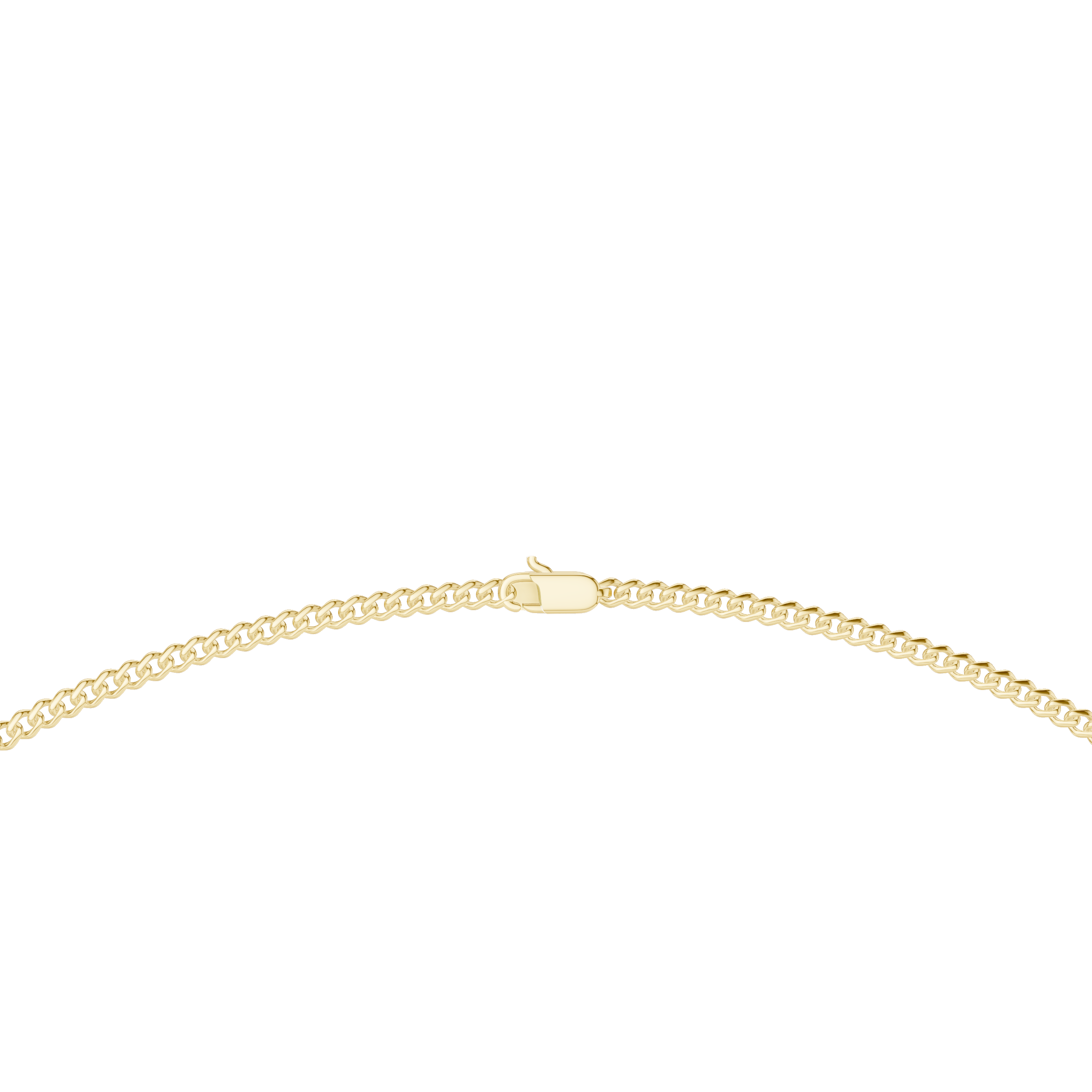 Sleek Minimal Curb Link Chain Necklace