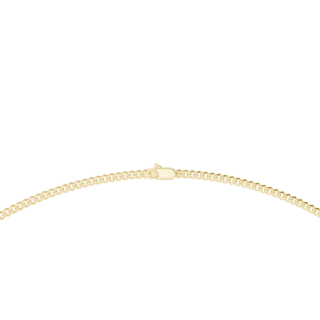 Sleek Minimal Curb Link Chain Necklace