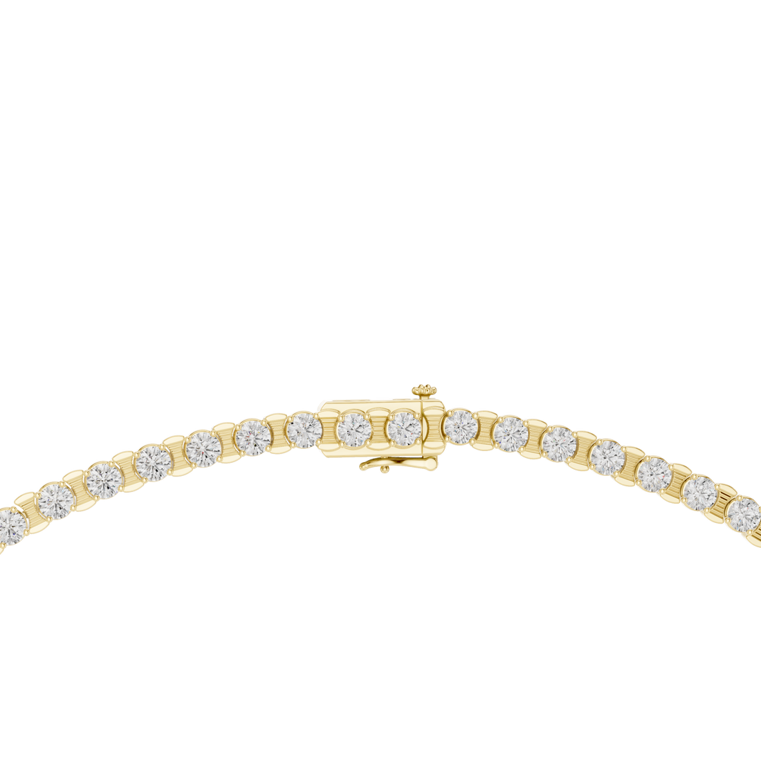 Classic Round Diamond Tennis Chain Necklace
