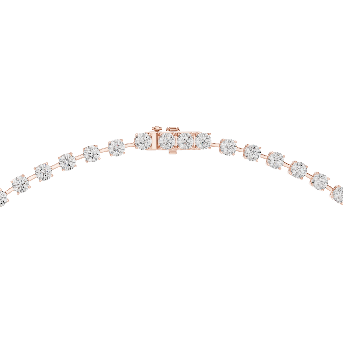 Round Brilliant Diamond Riviera Lariat Drop Pendant Necklace