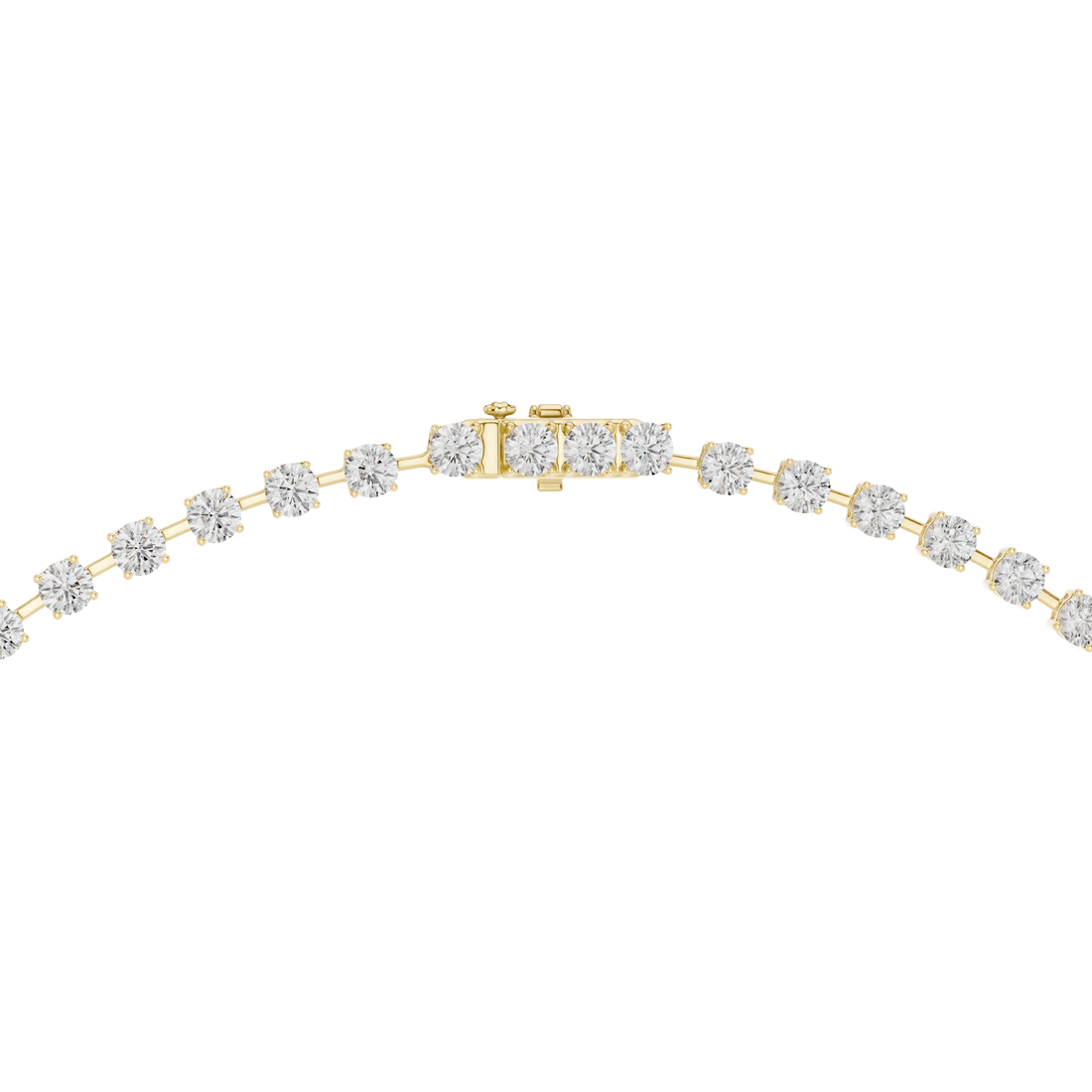 Round Brilliant Diamond Riviera Lariat Drop Pendant Necklace