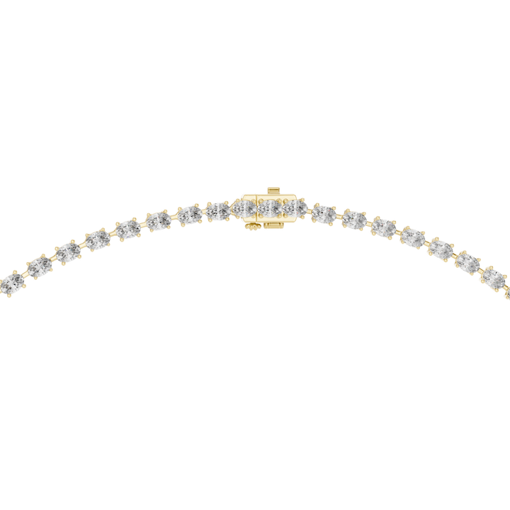 Oval Cut Diamond Riviera Lariat Drop Necklace