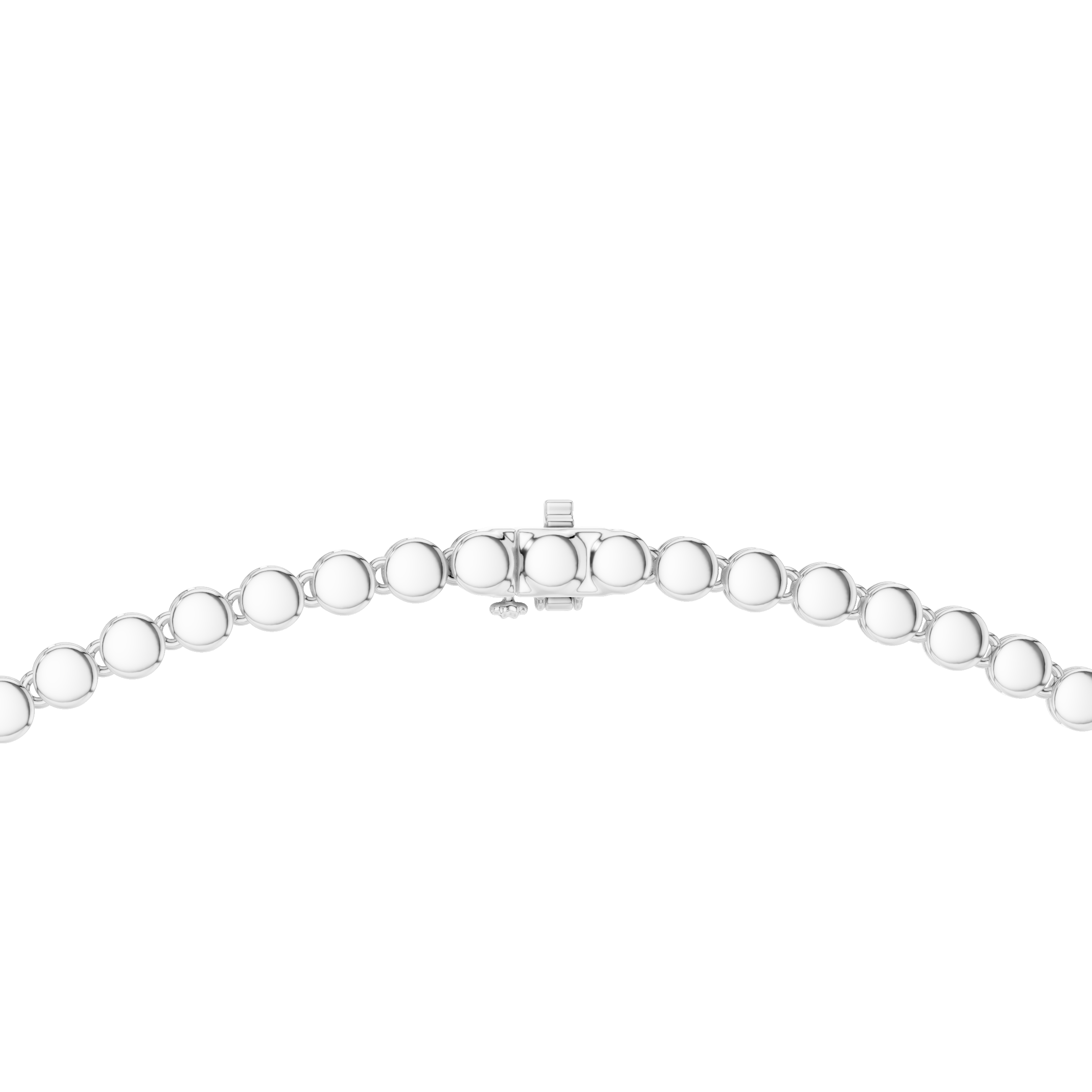 Round Diamond Beaded Riviera Necklace with Teardrop Pendant