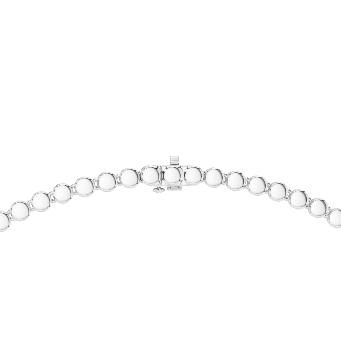 Round Diamond Beaded Riviera Necklace with Teardrop Pendant