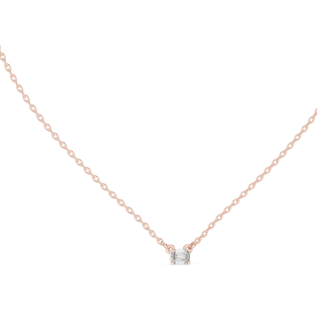Modern diamond pendant featuring minimalist design.