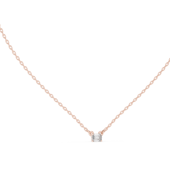 Modern diamond pendant featuring minimalist design.