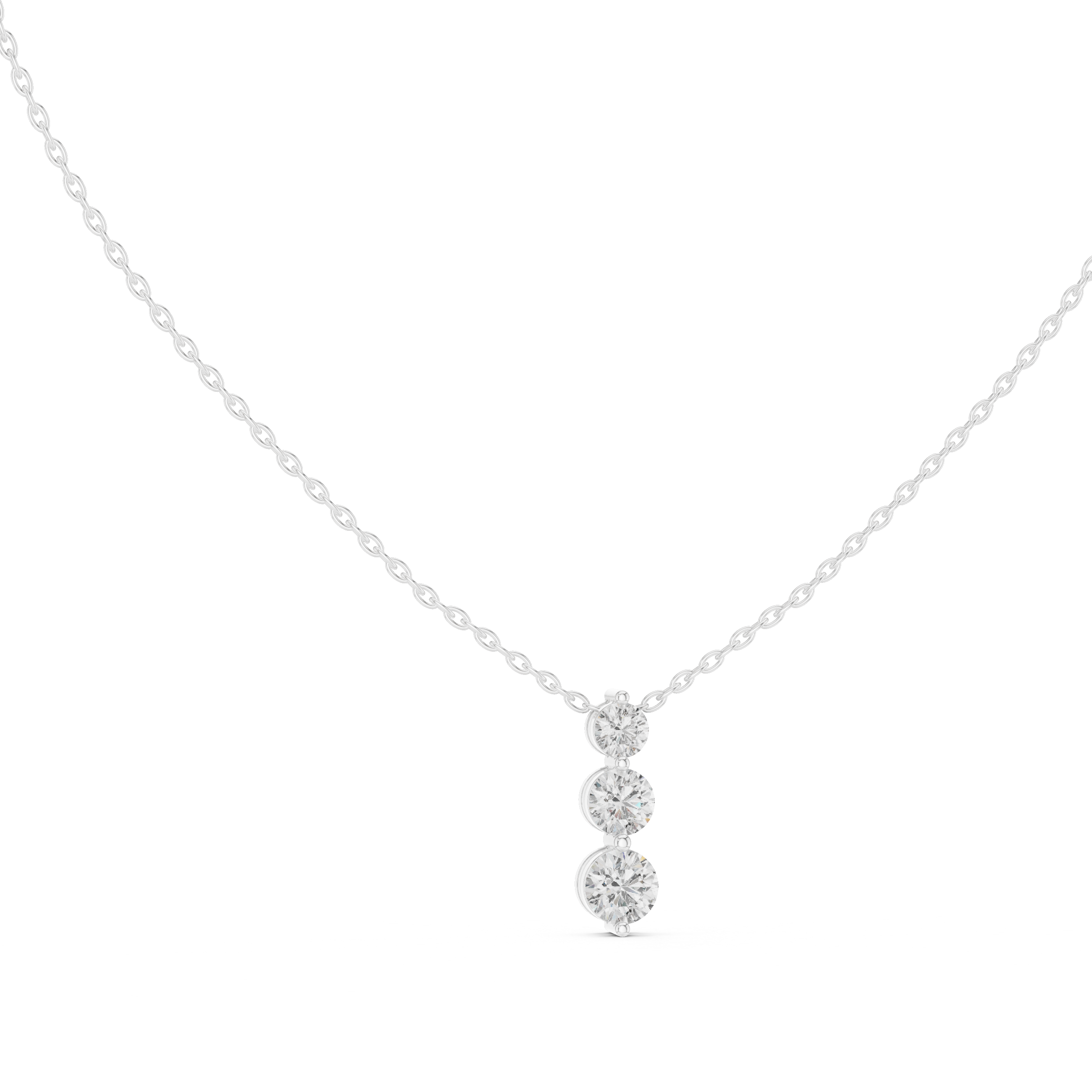 Luxury layered diamond pendant necklace with multiple sparkling stones.