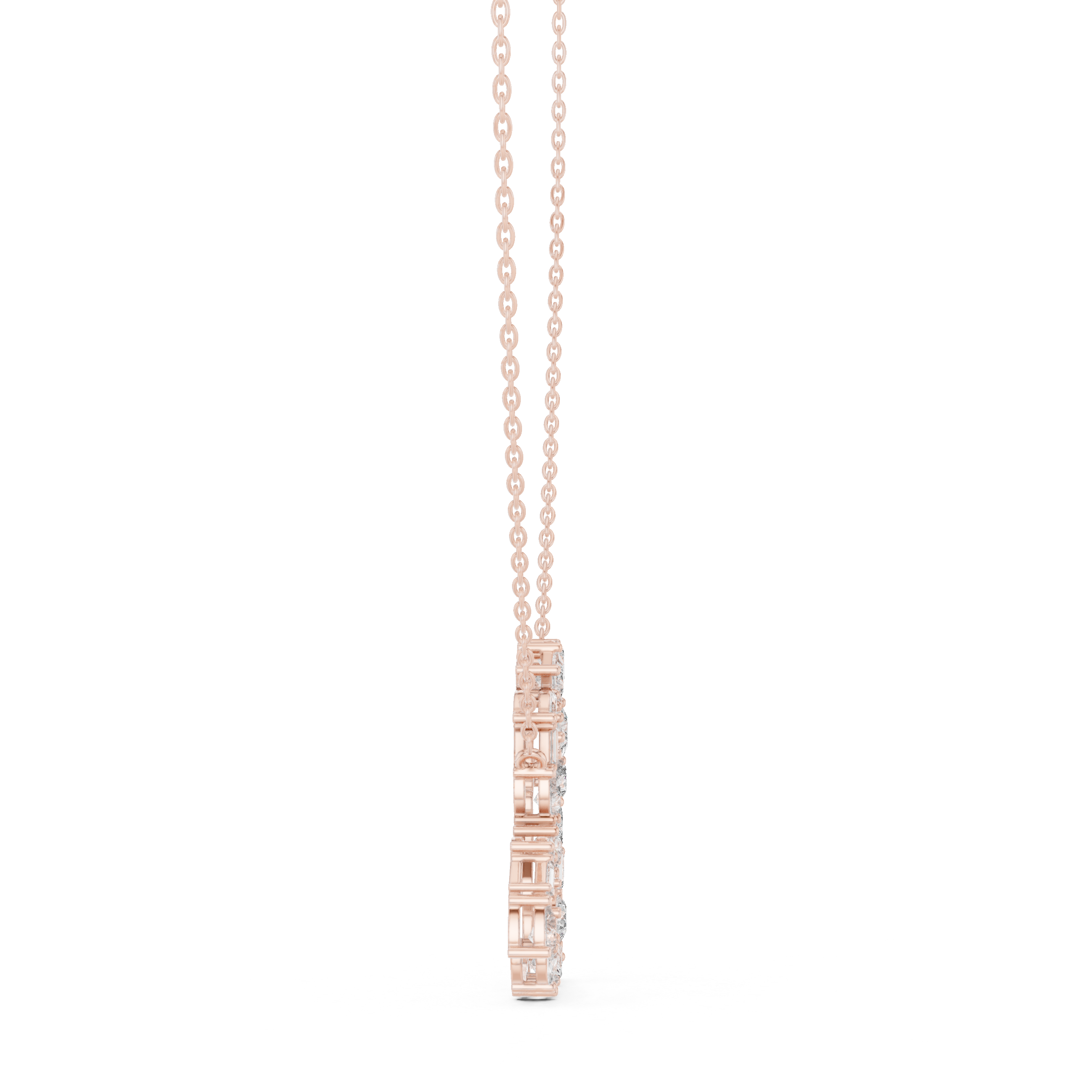 Luxury men's diamond band featuring row of sparkling stones.