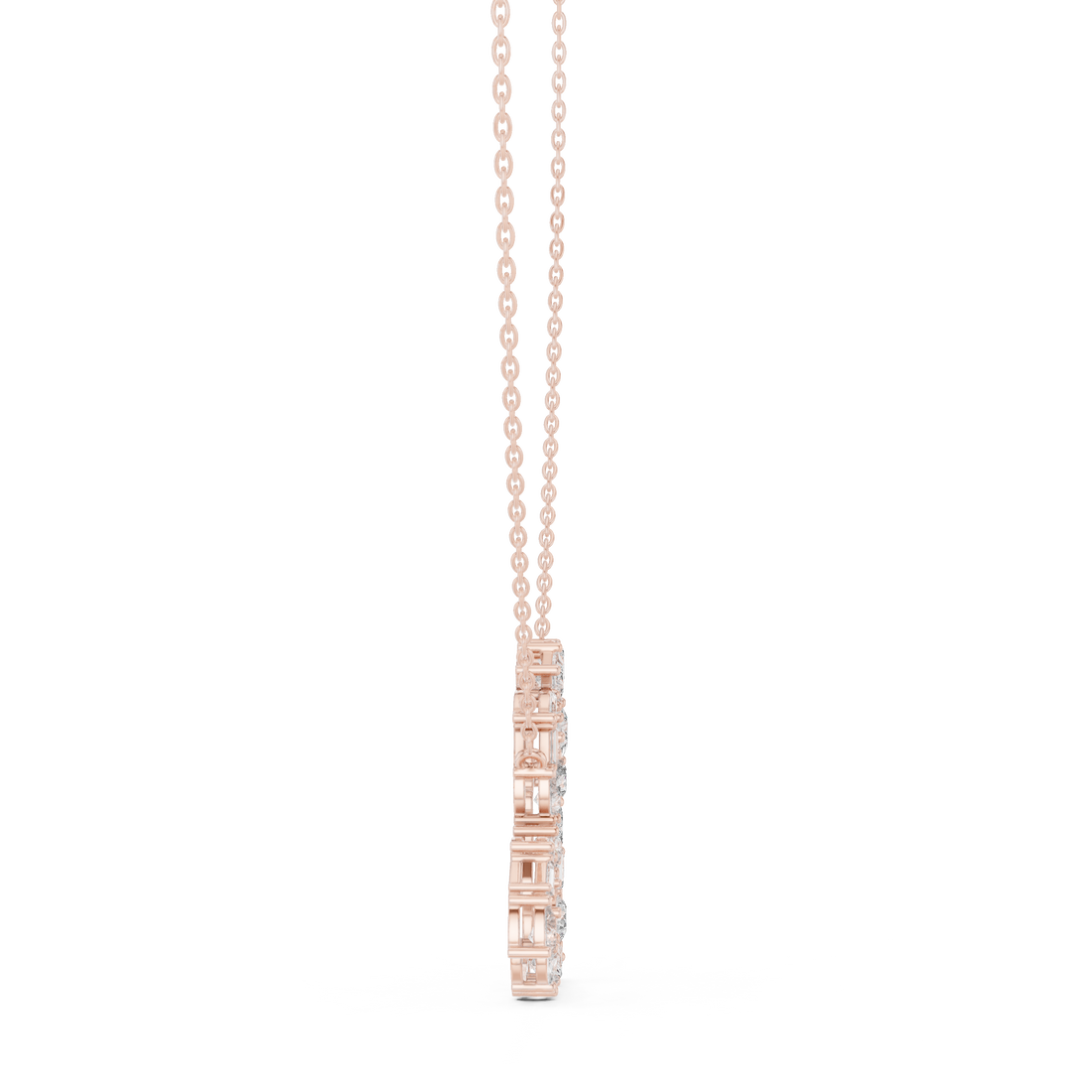 Luxury men's diamond band featuring row of sparkling stones.