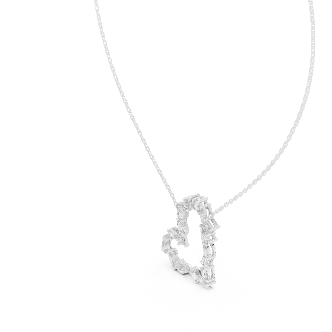 Classic kids' pendant necklace featuring heart-shaped charm.