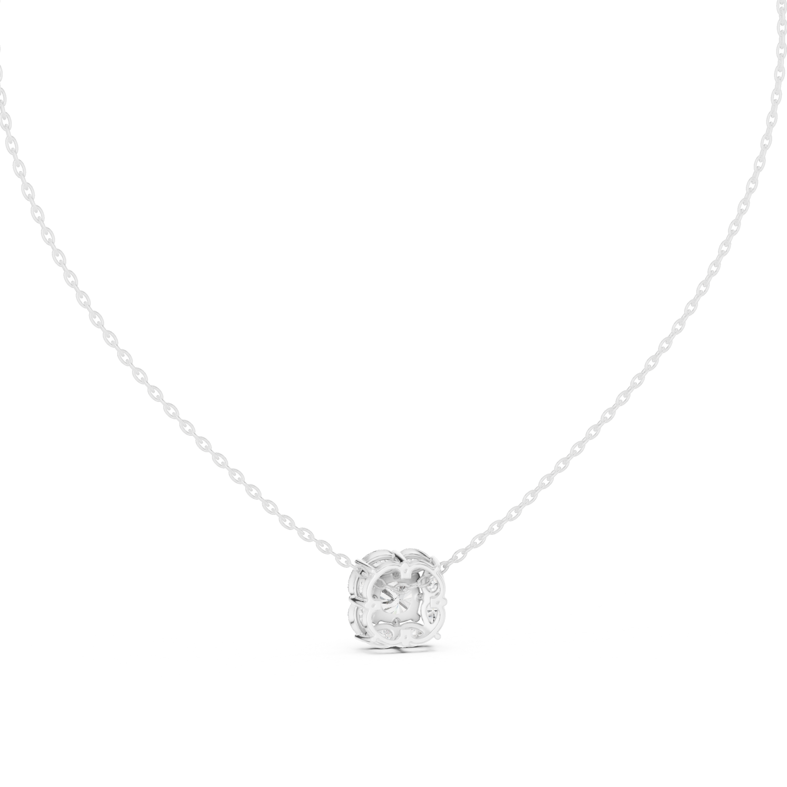 Classic gemstone necklace featuring symmetrical stone arrangement.