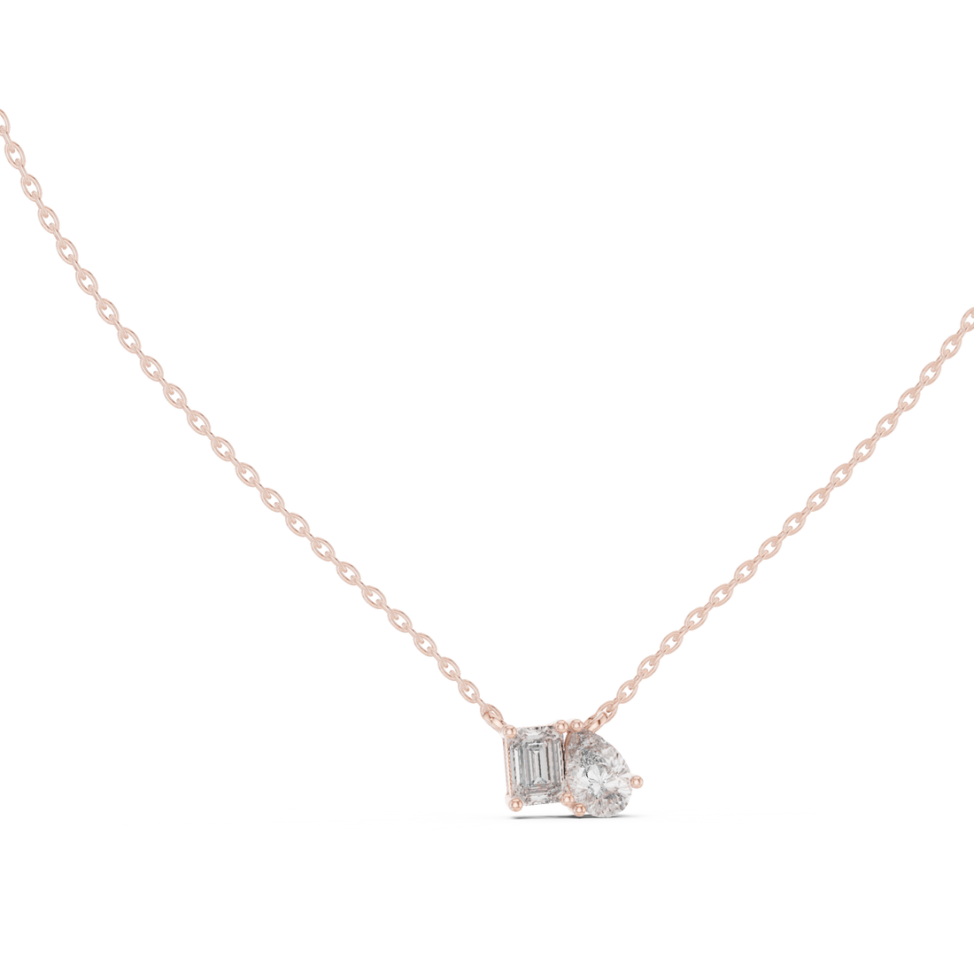Modern diamond pendant featuring minimalist design.