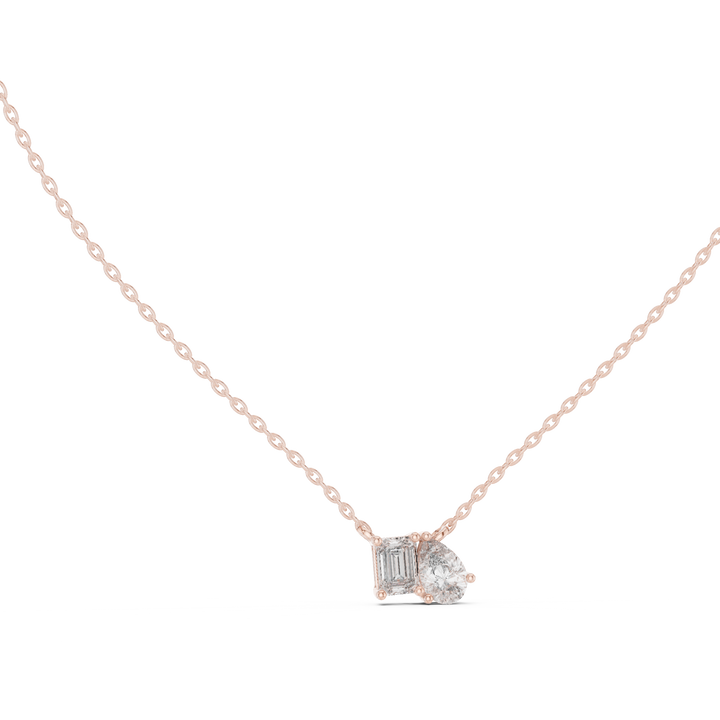 Modern diamond pendant featuring minimalist design.