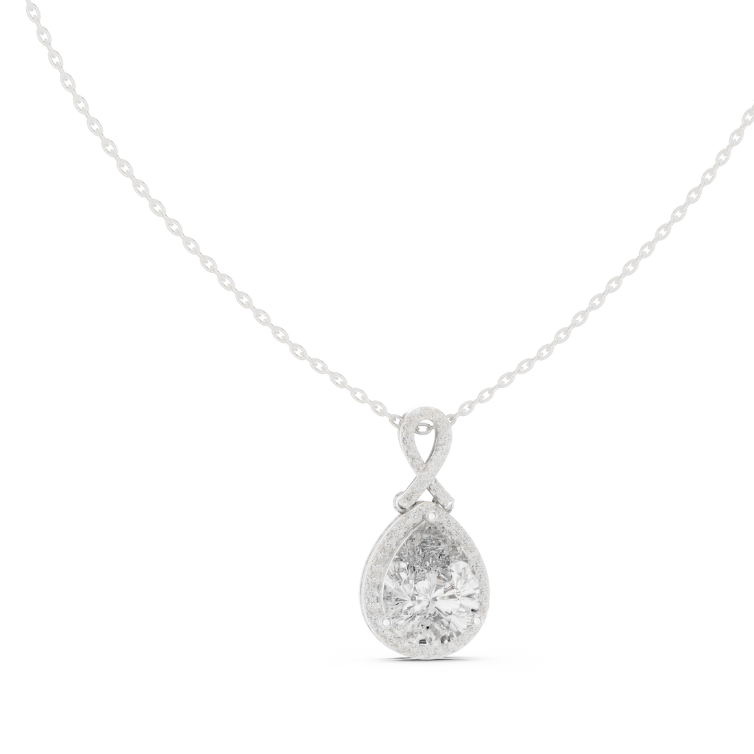 Luxury layered diamond pendant necklace with multiple sparkling stones.