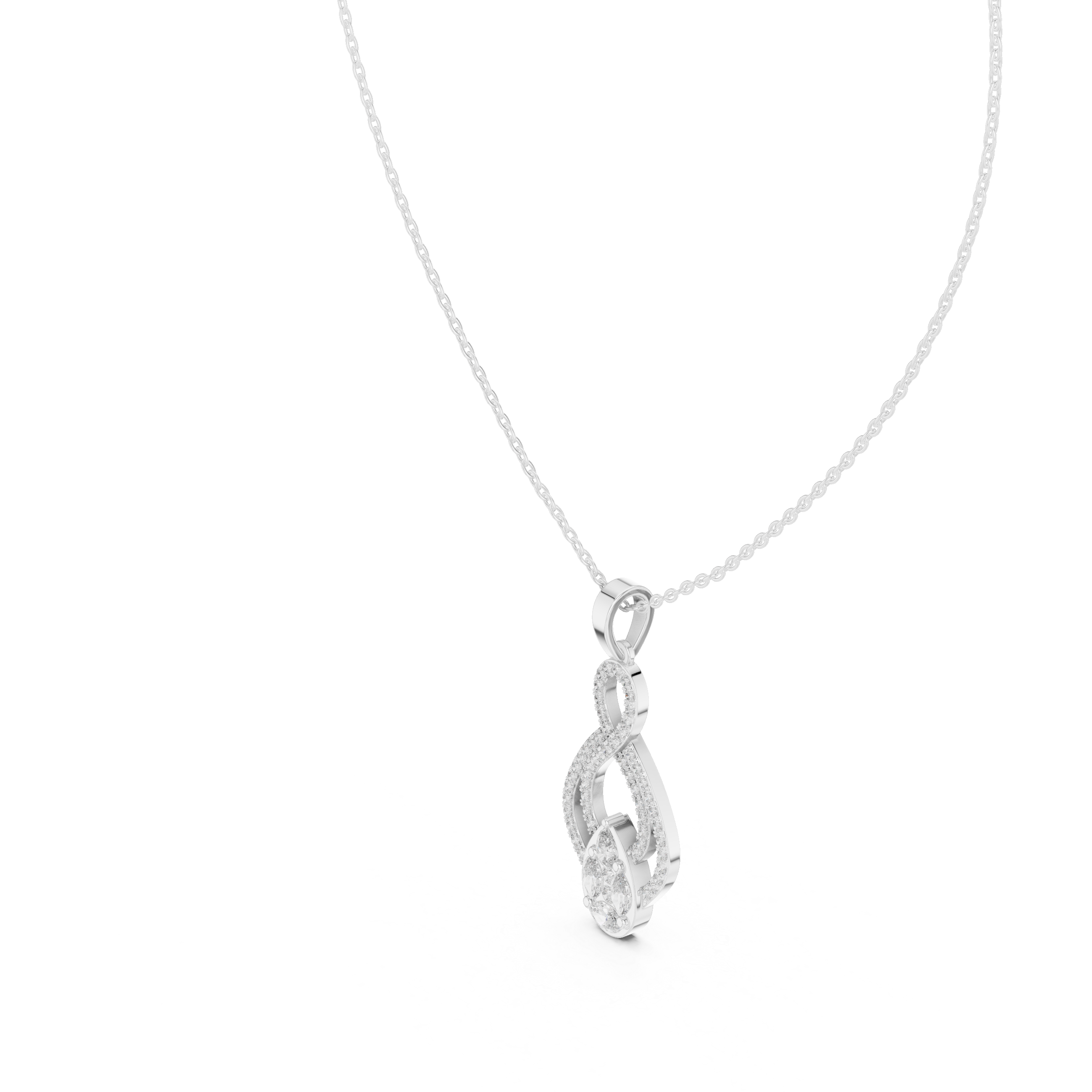 Classic kids' pendant necklace featuring heart-shaped charm.