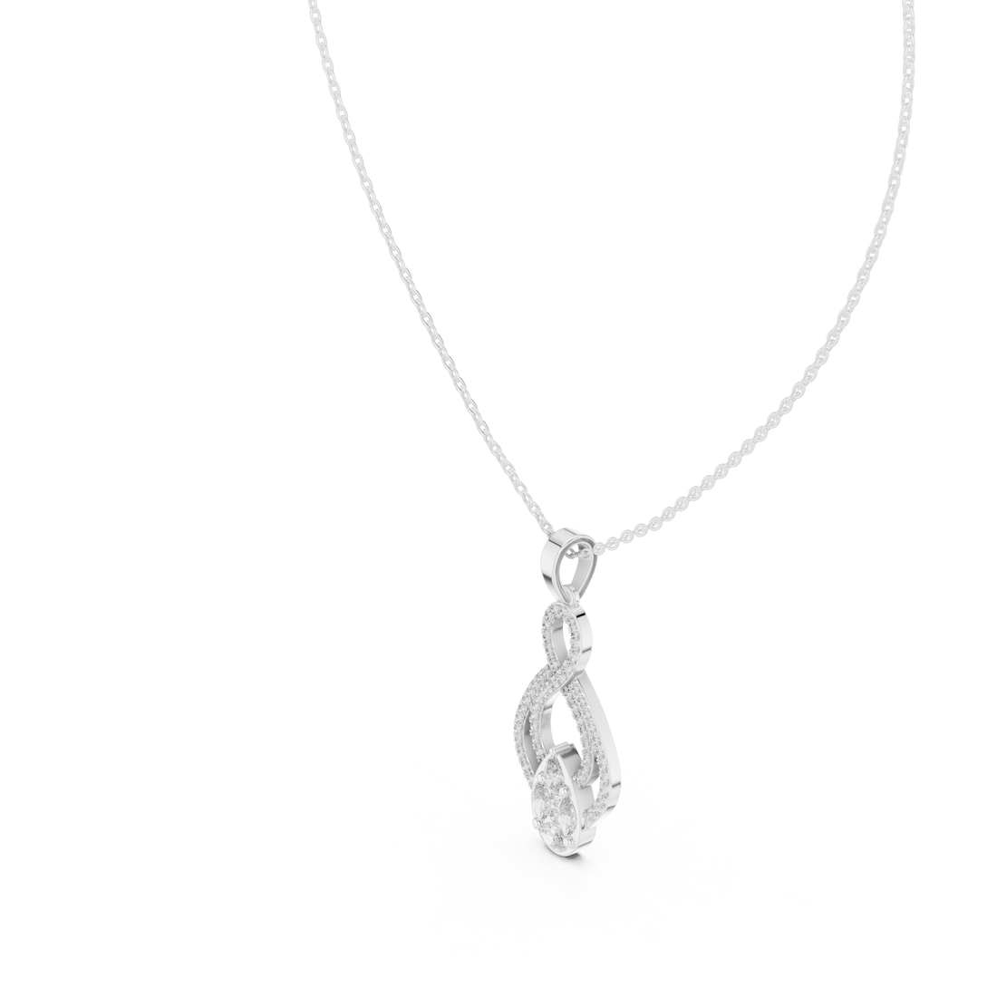 Classic kids' pendant necklace featuring heart-shaped charm.