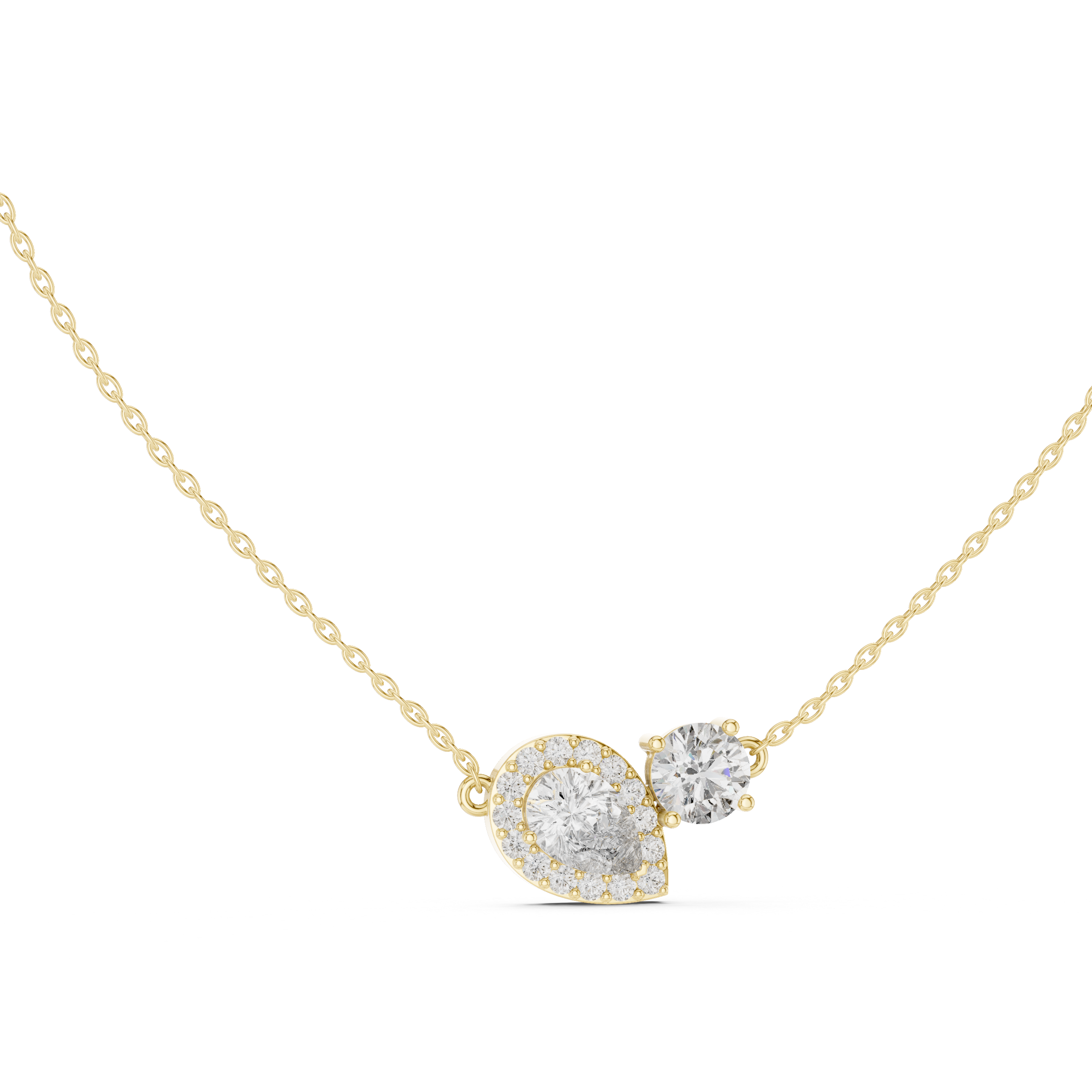 Stylish Y-shaped necklace featuring dangling central element.