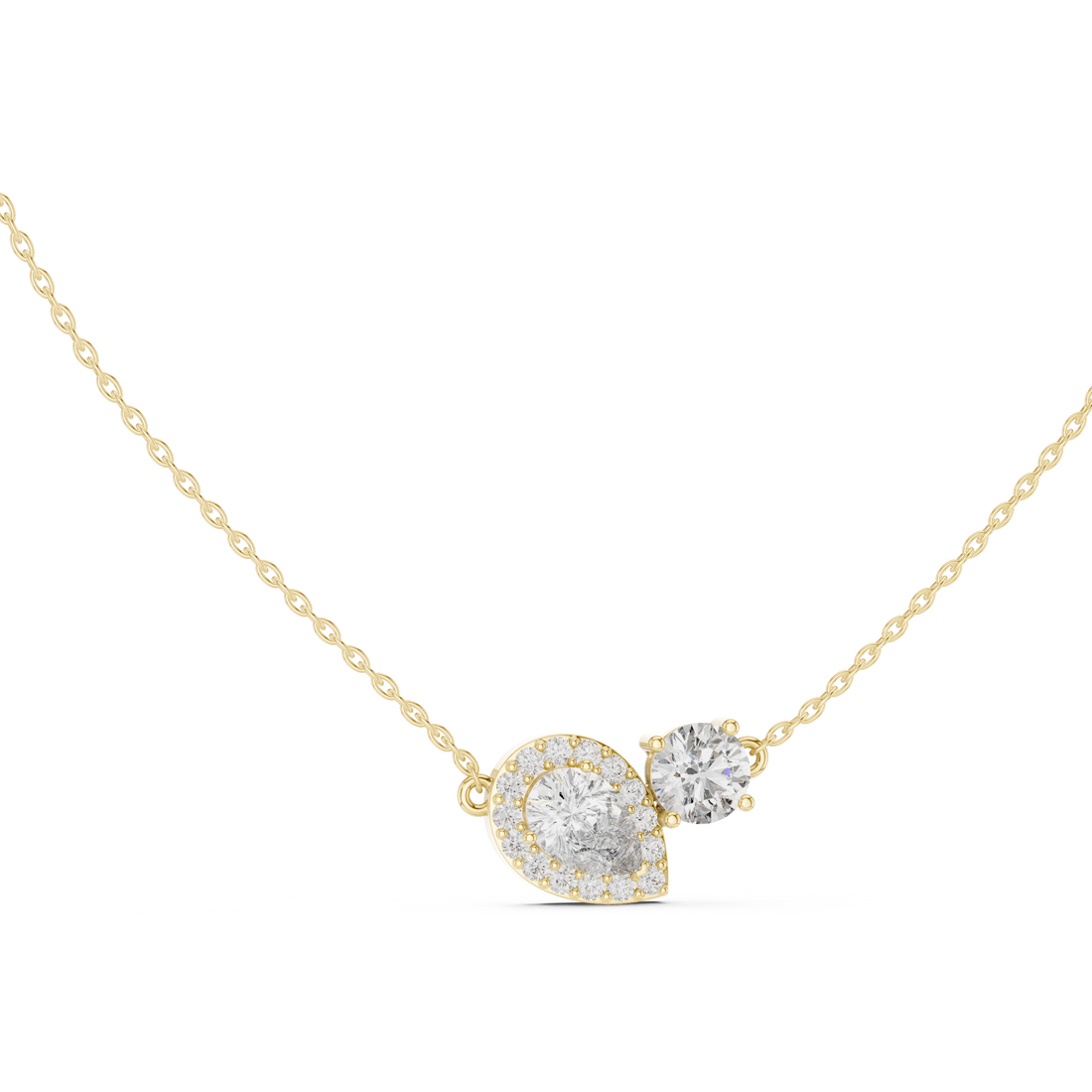 Stylish Y-shaped necklace featuring dangling central element.