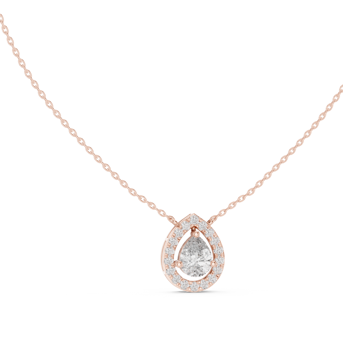 Modern diamond pendant featuring minimalist design.