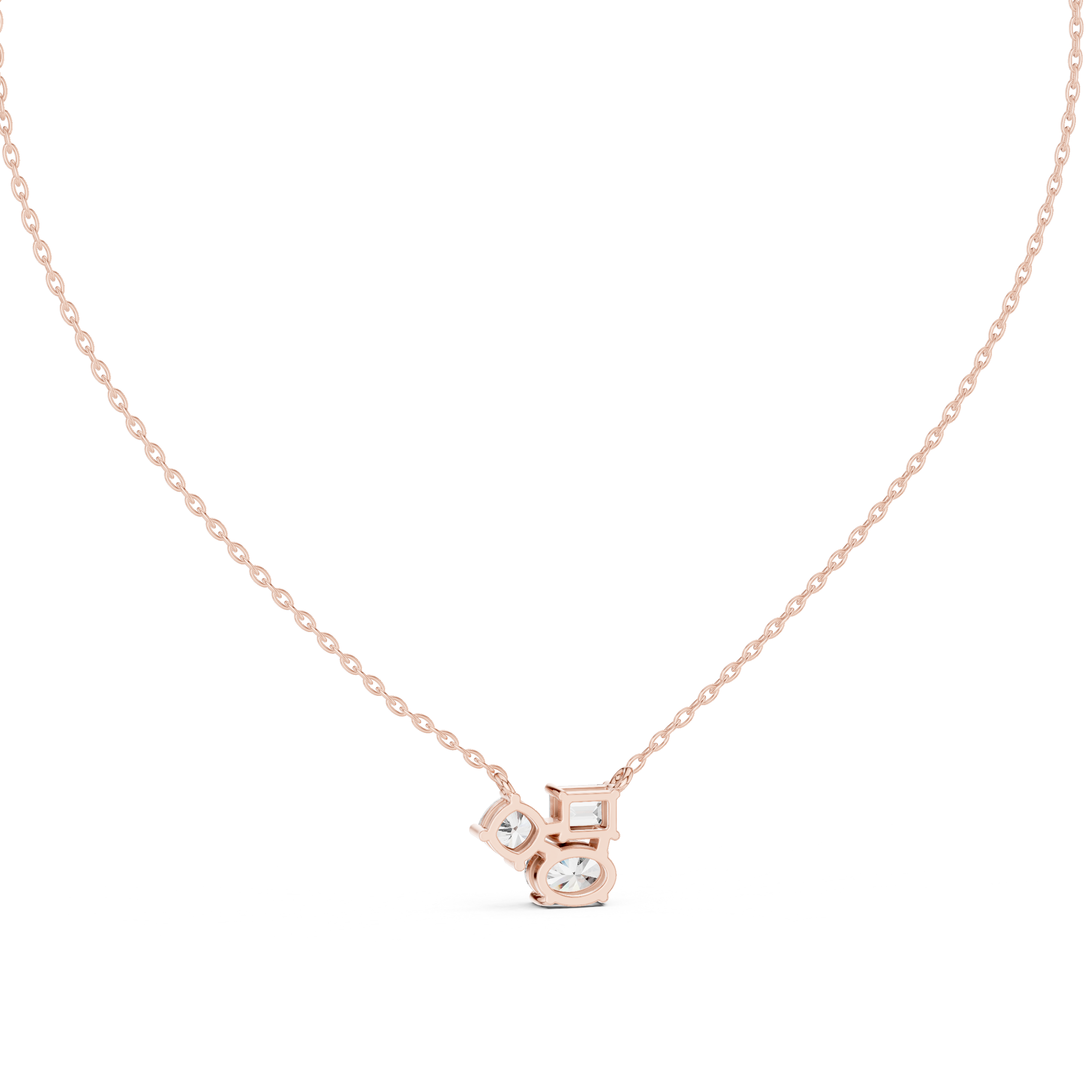 Modern three-stone diamond ring symbolizing past present and future with elegant design.