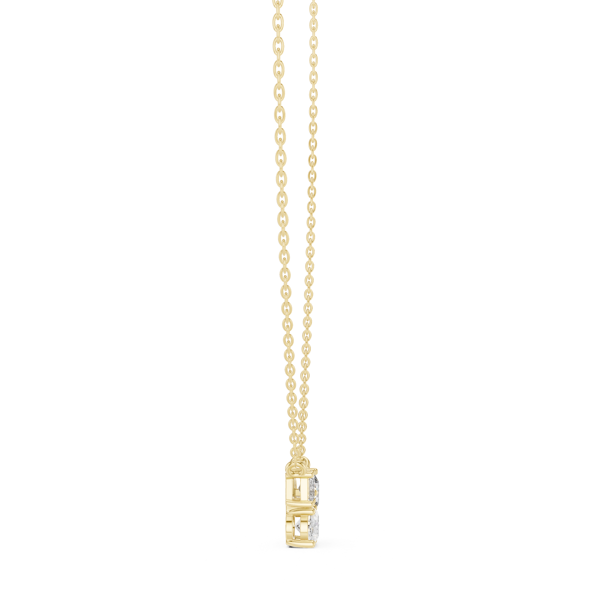 Elegant drop earrings featuring oval gemstone suspended from delicate gold hook.