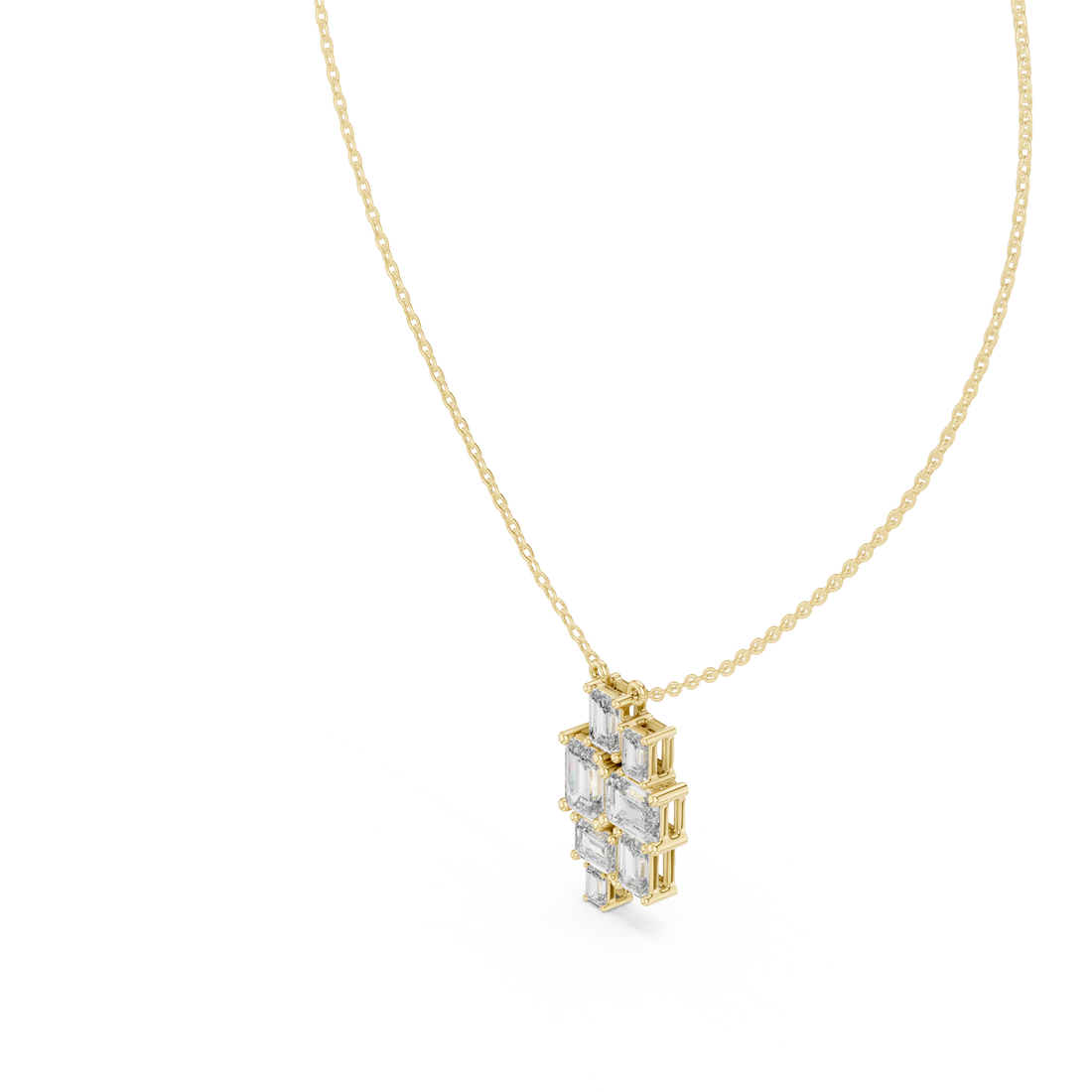 Classic cross pendant necklace crafted in polished gold with symbolic design.