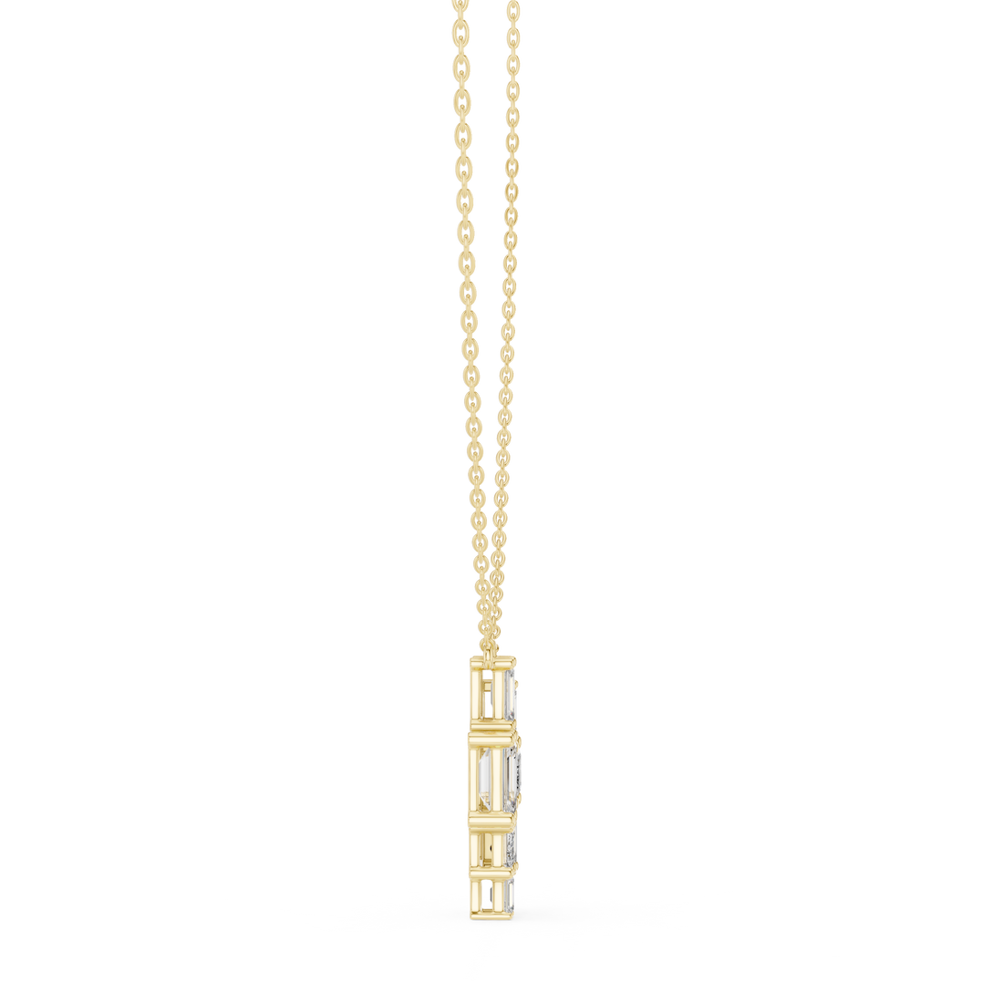 Stylish bar pendant necklace featuring horizontal metal bar with clean finish.