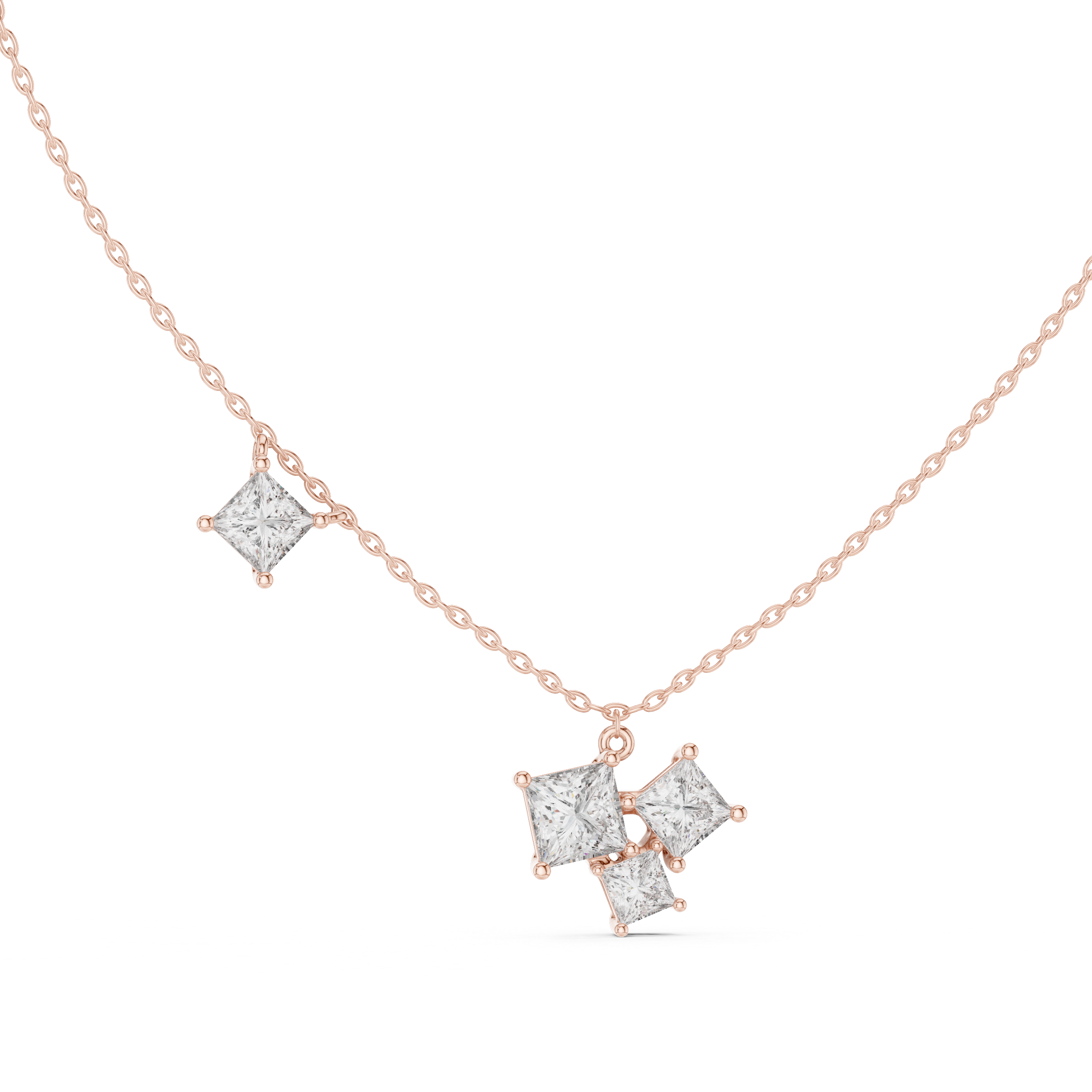 Designer initial letter pendant necklace with personalized alphabet charm.