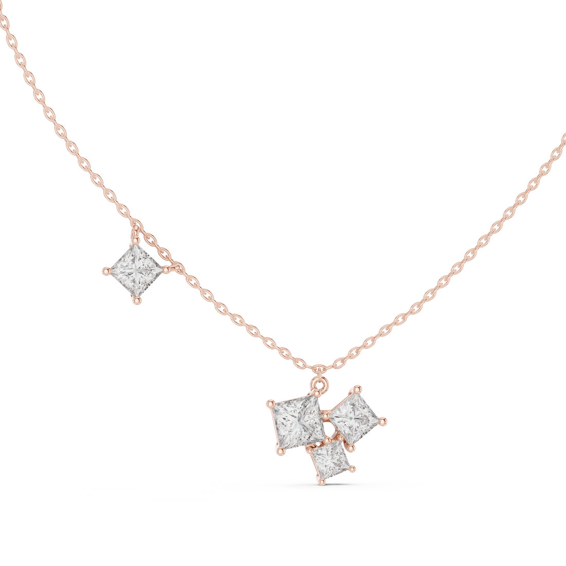 Designer initial letter pendant necklace with personalized alphabet charm.
