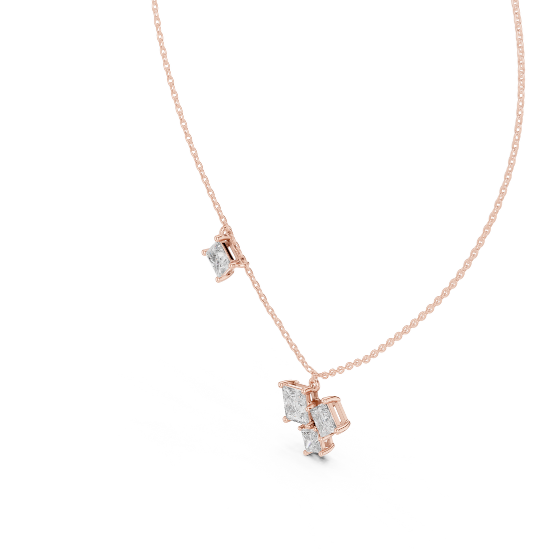 Elegant gemstone cluster pendant necklace with vibrant multi-stone arrangement.