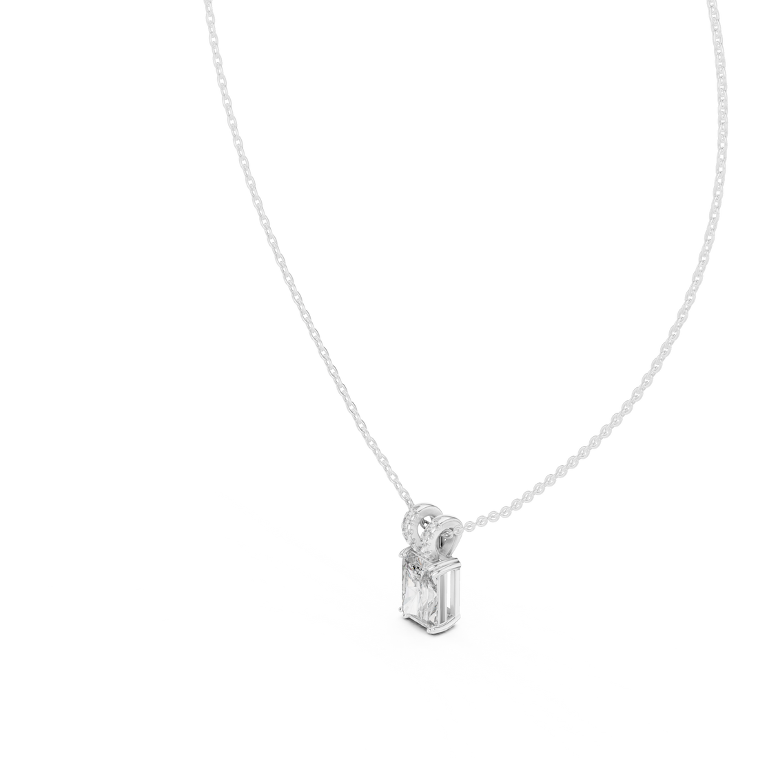 Minimalist small nose pin with polished metal finish.