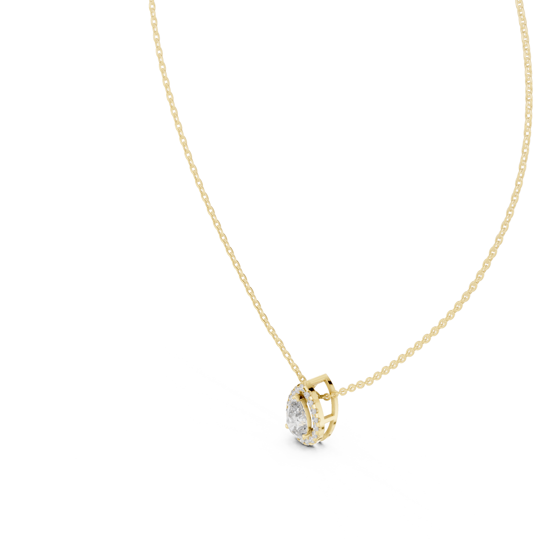 Elegant gemstone pendant featuring sapphire centerpiece.