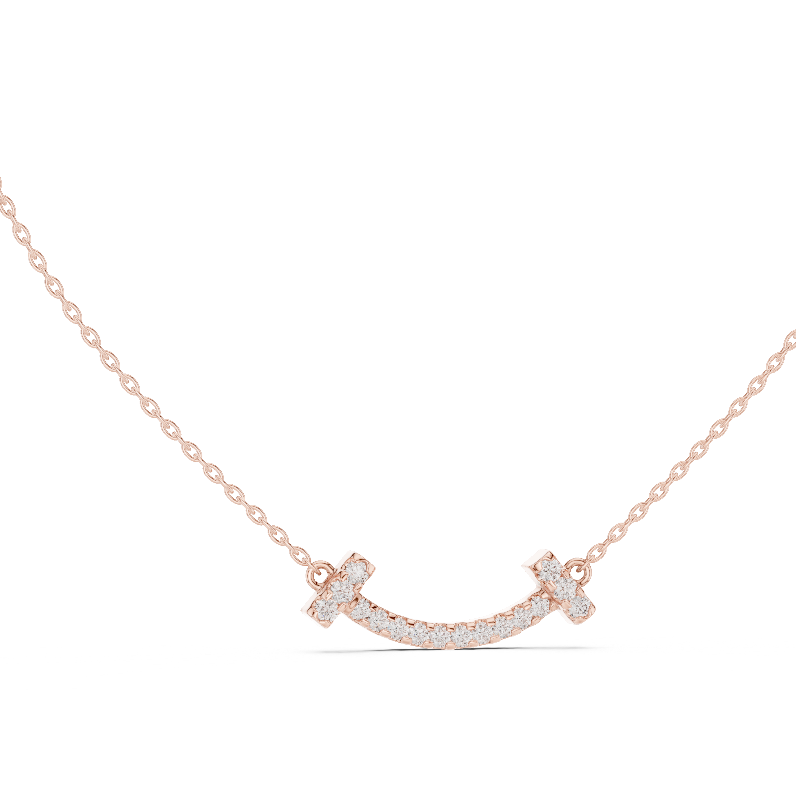 Modern diamond pendant featuring minimalist design.