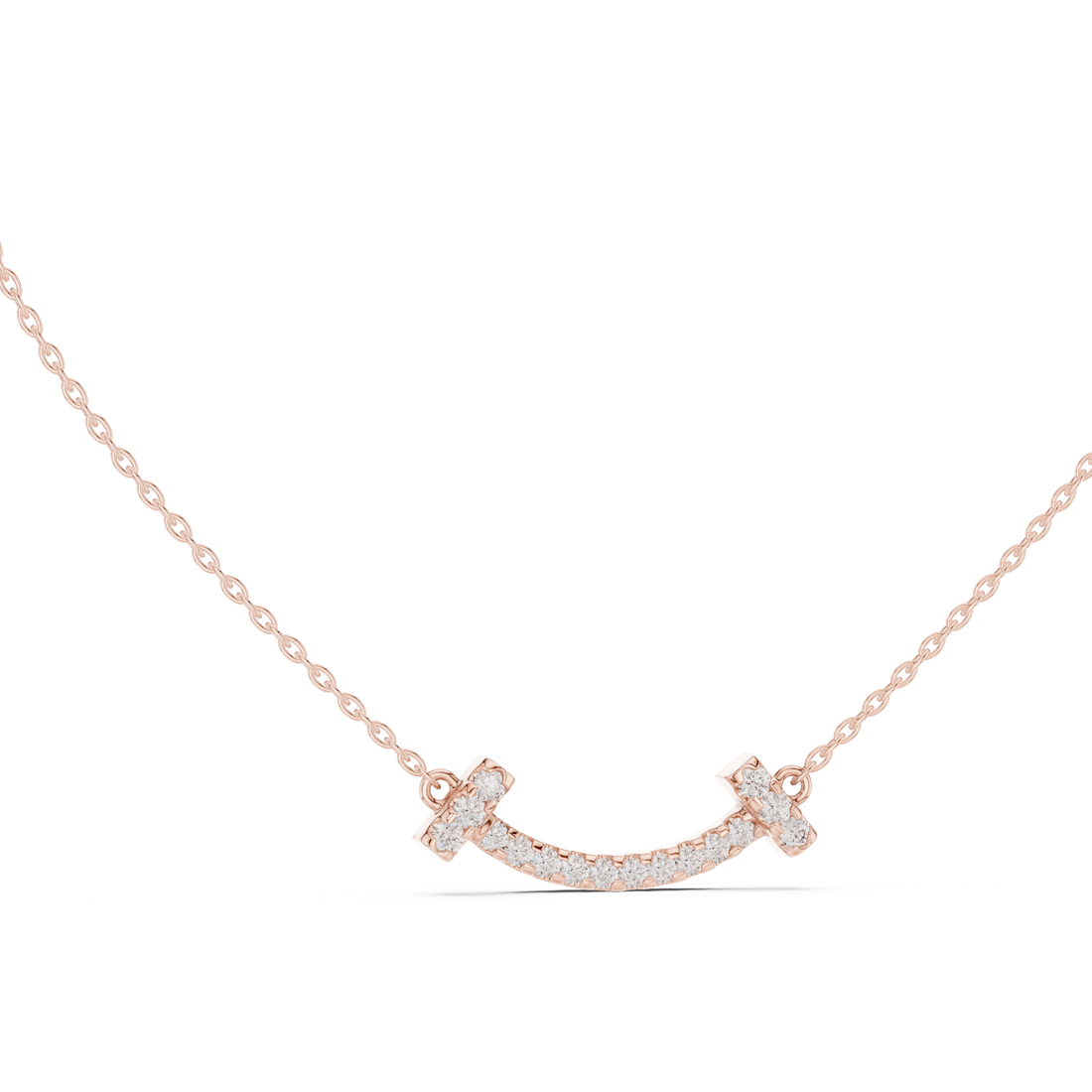 Modern diamond pendant featuring minimalist design.
