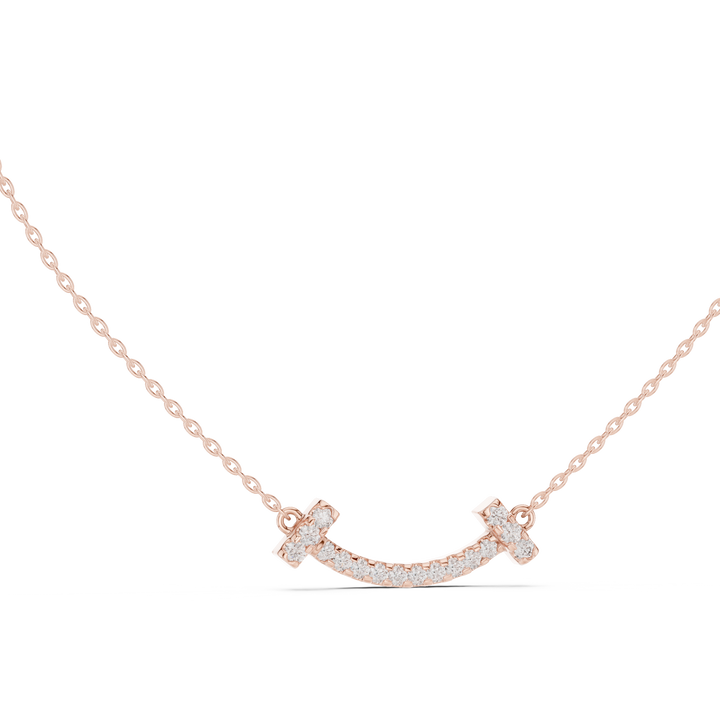Modern diamond pendant featuring minimalist design.