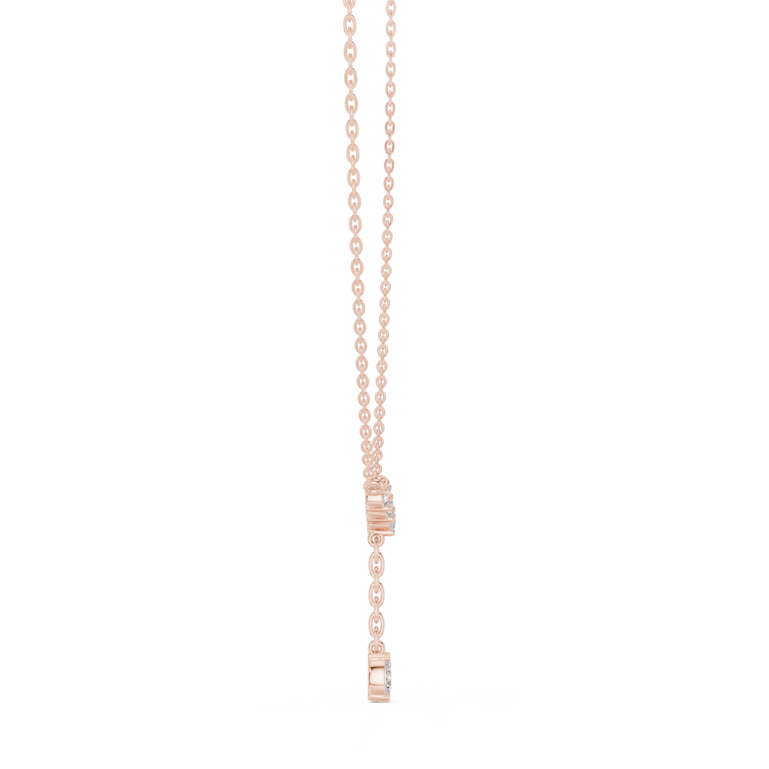 Elegant floral stud earrings crafted with petal-shaped diamond accents.