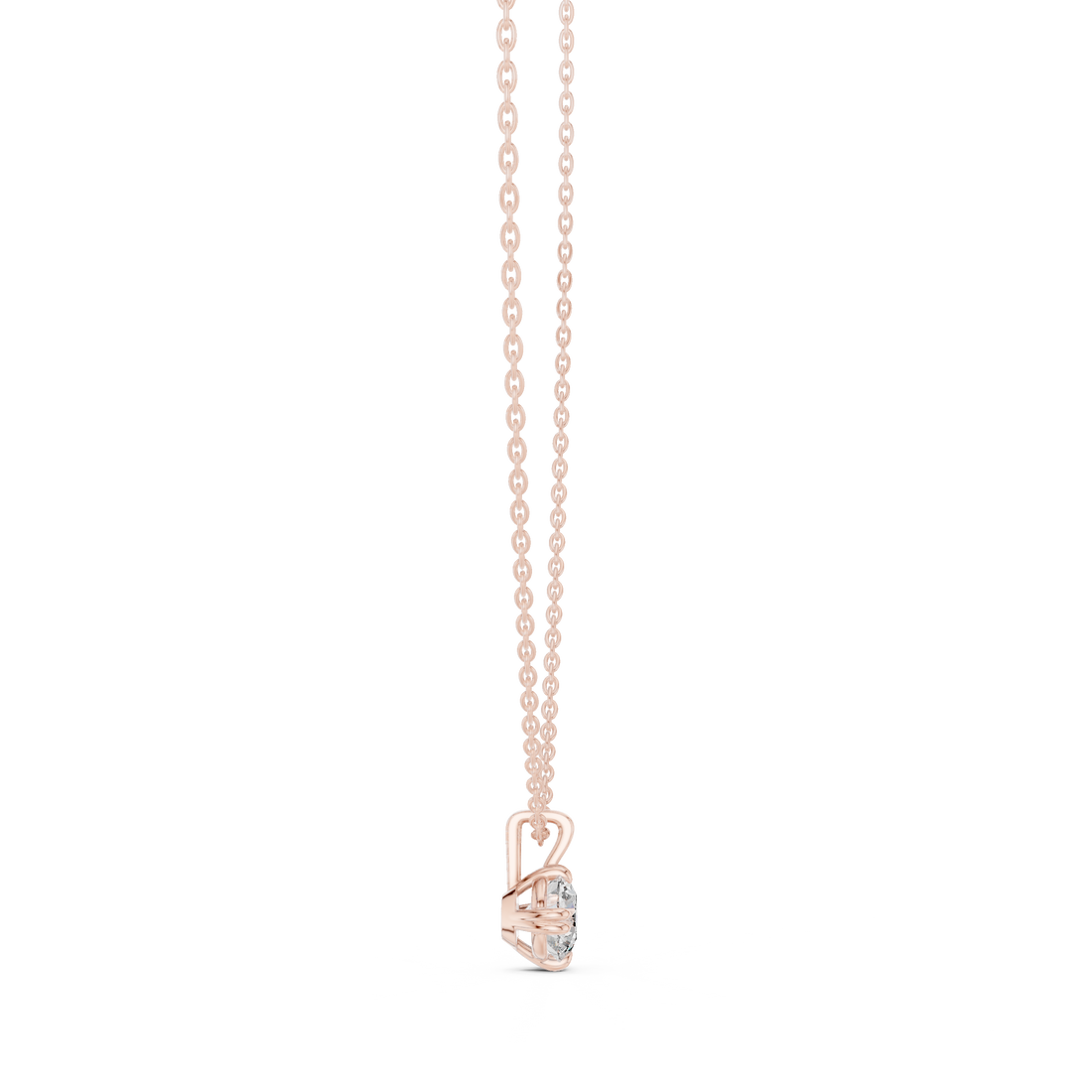 Elegant nose pin featuring tiny solitaire diamond in sleek gold mount.